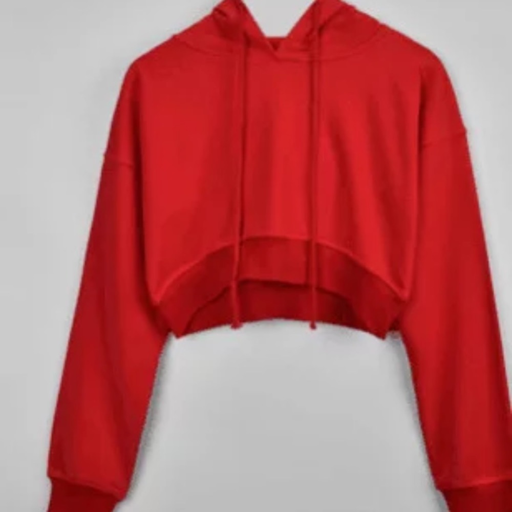 Woman's cropped hoodie top